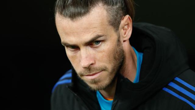 Gareth Bale en el banquillo del Santiago Bernabéu