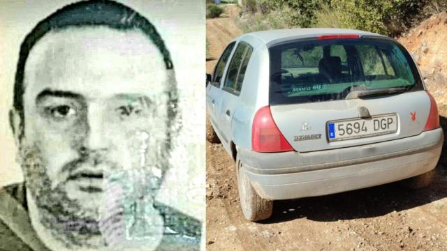 El coche de Rafael y su foto del DNI.