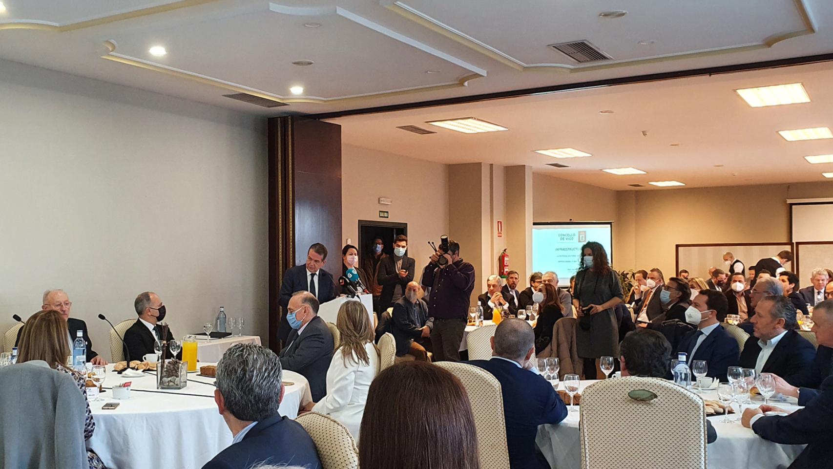 Abel Caballero durante su intervención en el Círculo de Empresarios de Galicia.