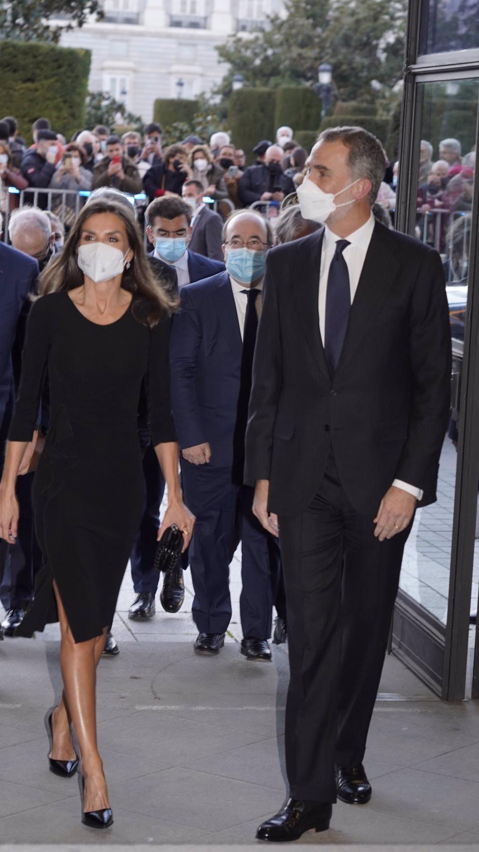 Los Reyes a su llegada al Teatro Real