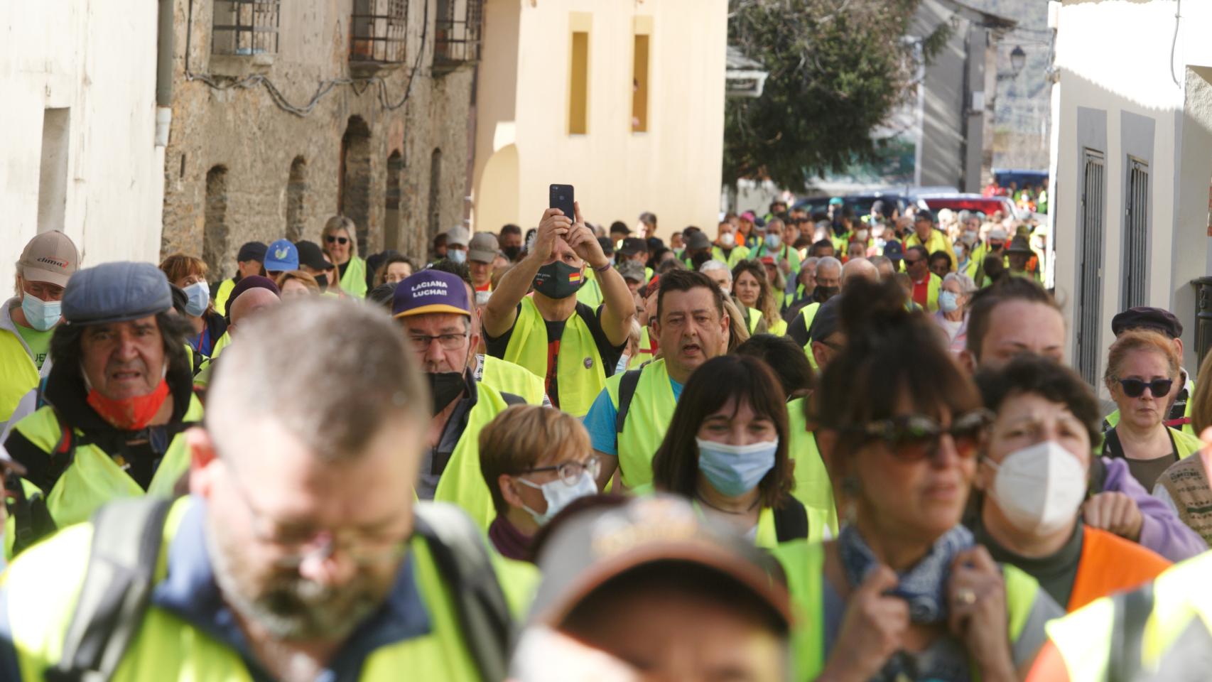 Imagen de la segunda etapa de la 'Marcha blanca' organizada en El Bierzo