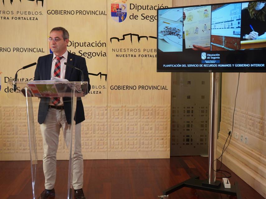 Jaime Pérez en la rueda de prensa celebrada este martes