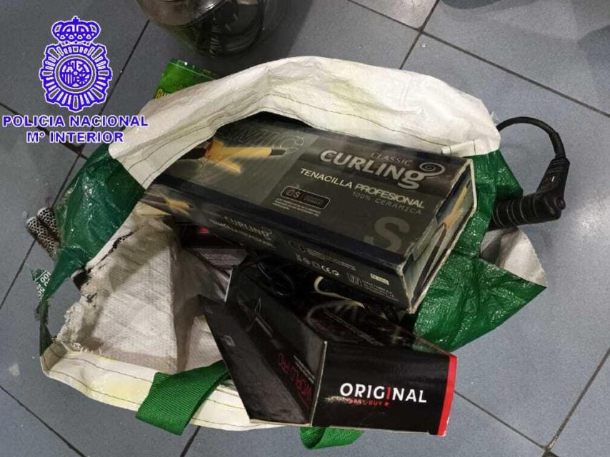 Imagen del material incautado por los agentes. Fotografía: Policía Nacional