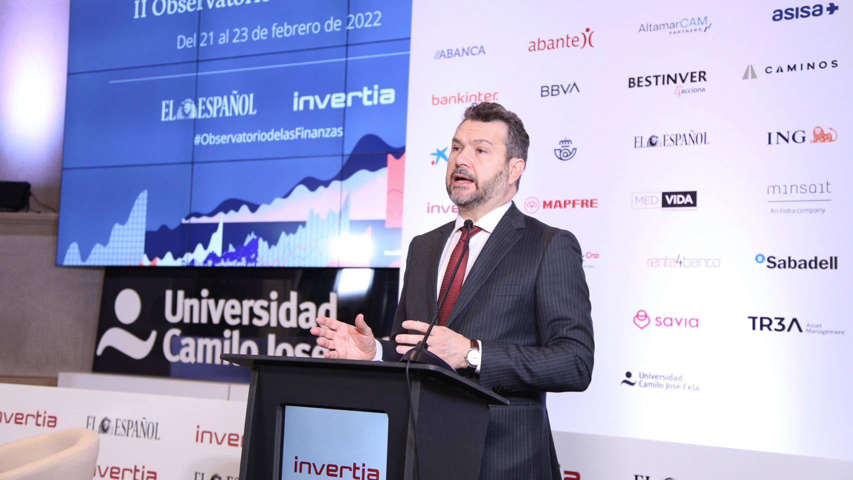 Rodrigo Buenaventura, presidente de la CNMV, durante su intervención en el II Observatorio de las Finanzas de EL ESPAÑOL e Invertia.