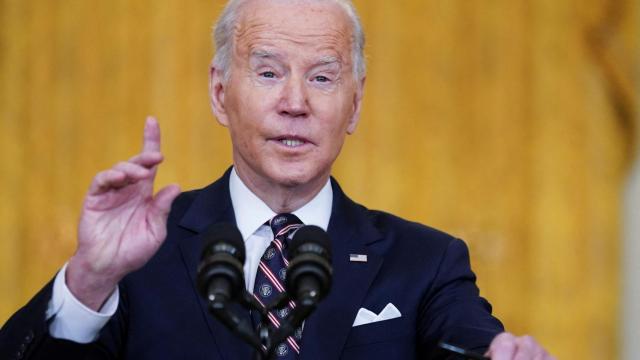 El presidente de Estados Unidos, Joe Biden, durante su rueda de prensa desde la Casa Blanca.