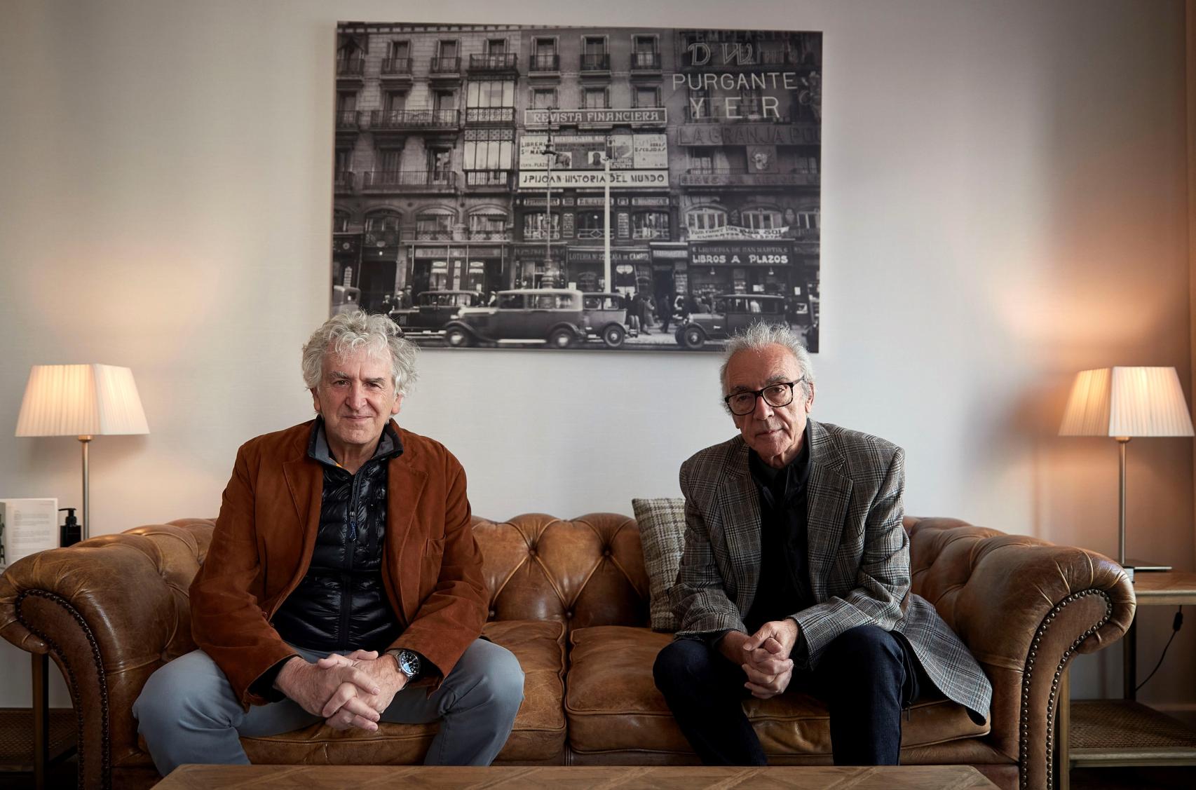 Otra imagen de Arsuaga y Millás.