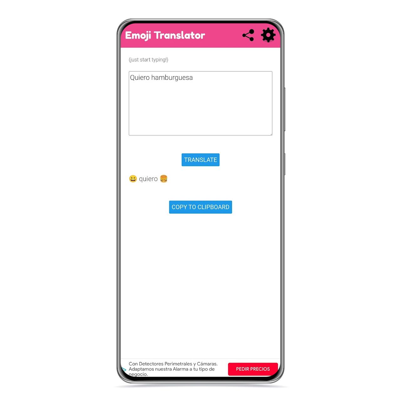 Traducción en Emoji Translator