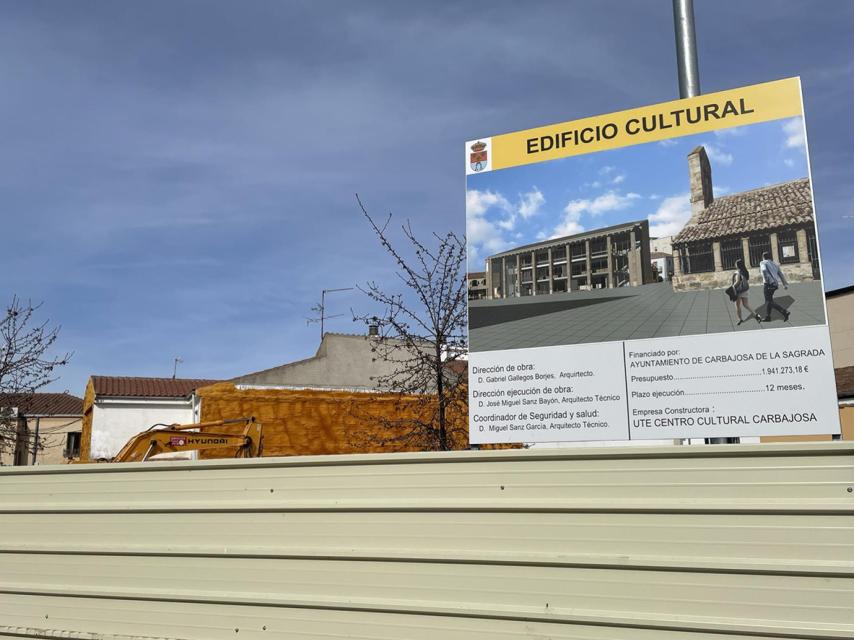 Obras e infografía del futuro centro cultural