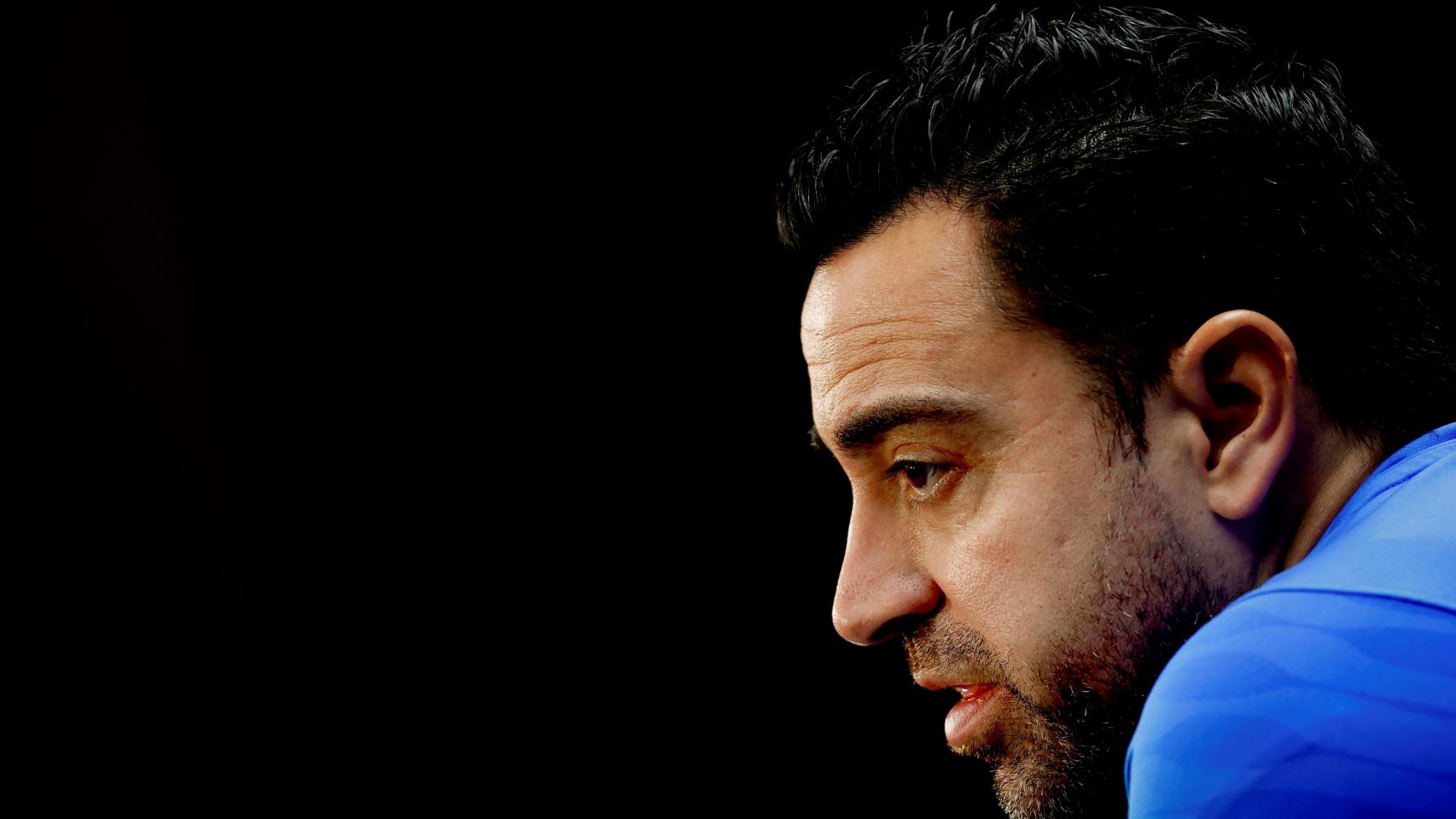 Xavi Hernández, en rueda de prensa.