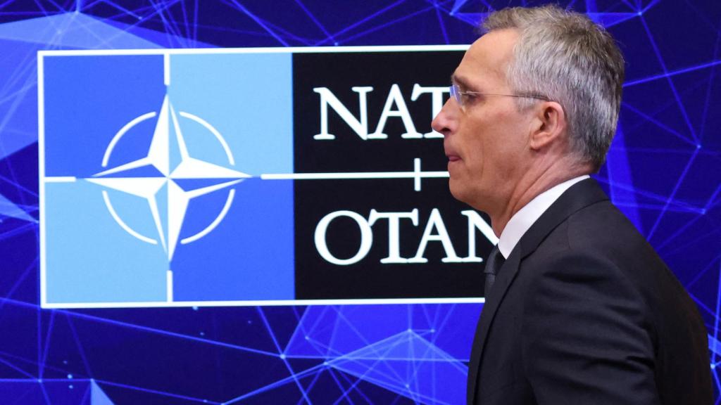 El secretario general de la OTAN, Jens Stoltenberg, durante su rueda de prensa de este jueves en Bruselas.