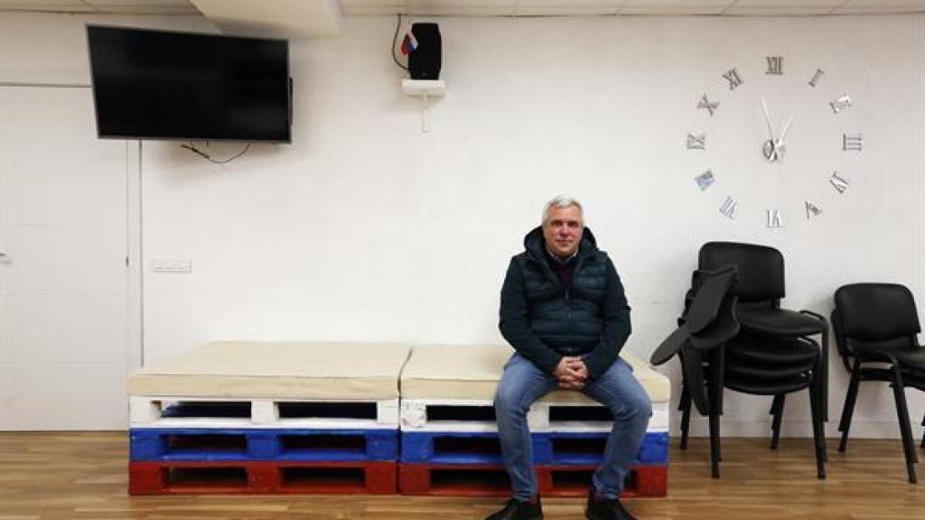 El presidente de la  Casa Rusia, durante la entrevista.