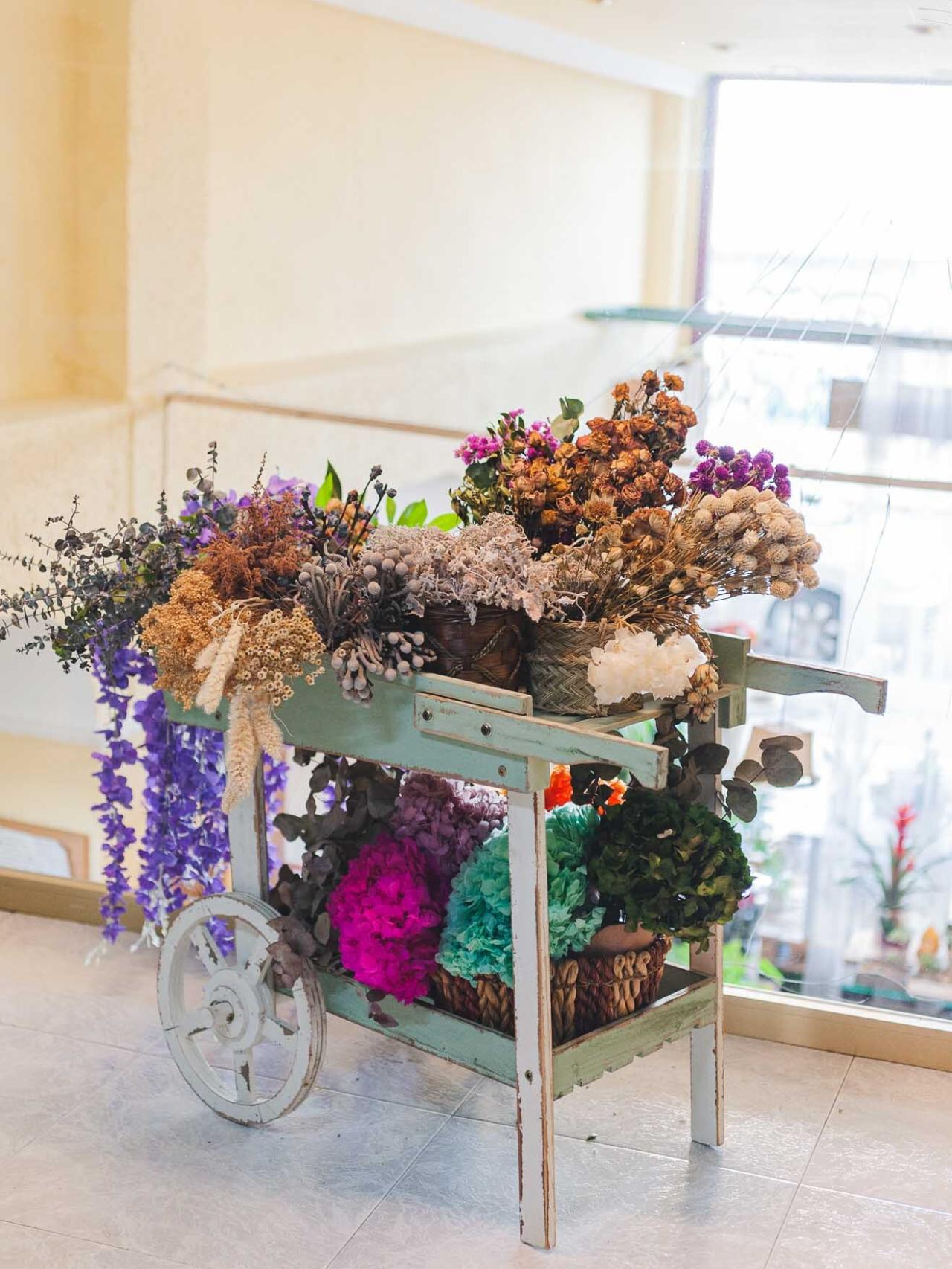 Carro de flores.