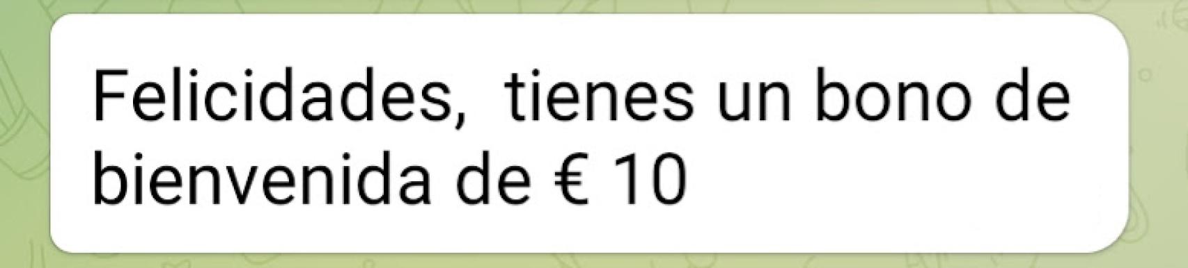 Bono de bienvenida