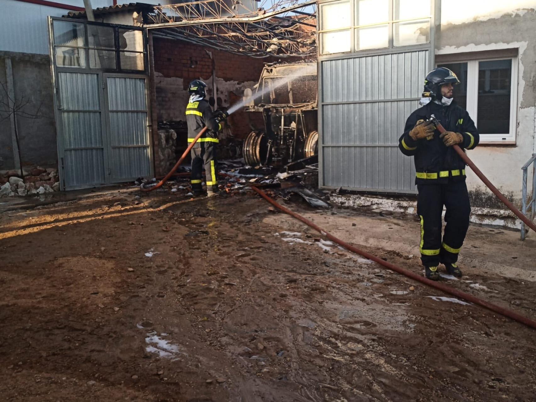 Imagen del fuego. Fotografía: Bomberos Diputación de Valladolid