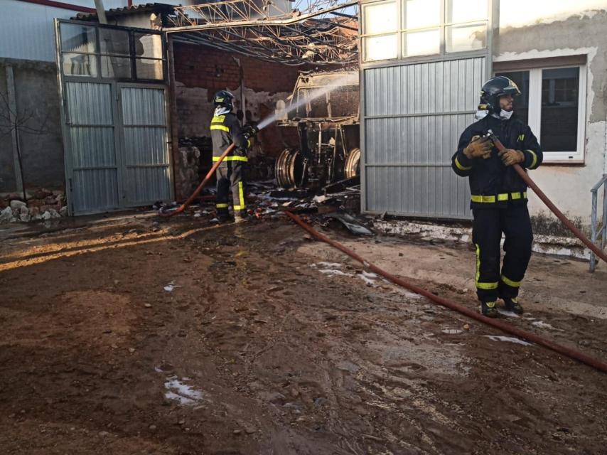 Imagen del fuego. Fotografía: Bomberos Diputación de Valladolid