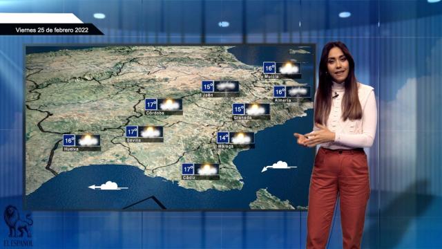El tiempo para el viernes 25 de febrero.