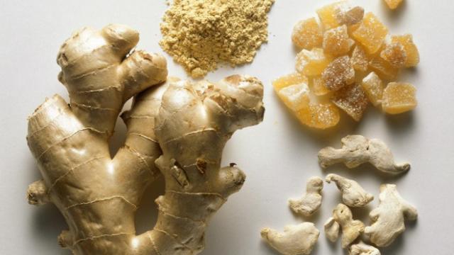 Gengibre fresco, seco, en polvo y cristalizado.