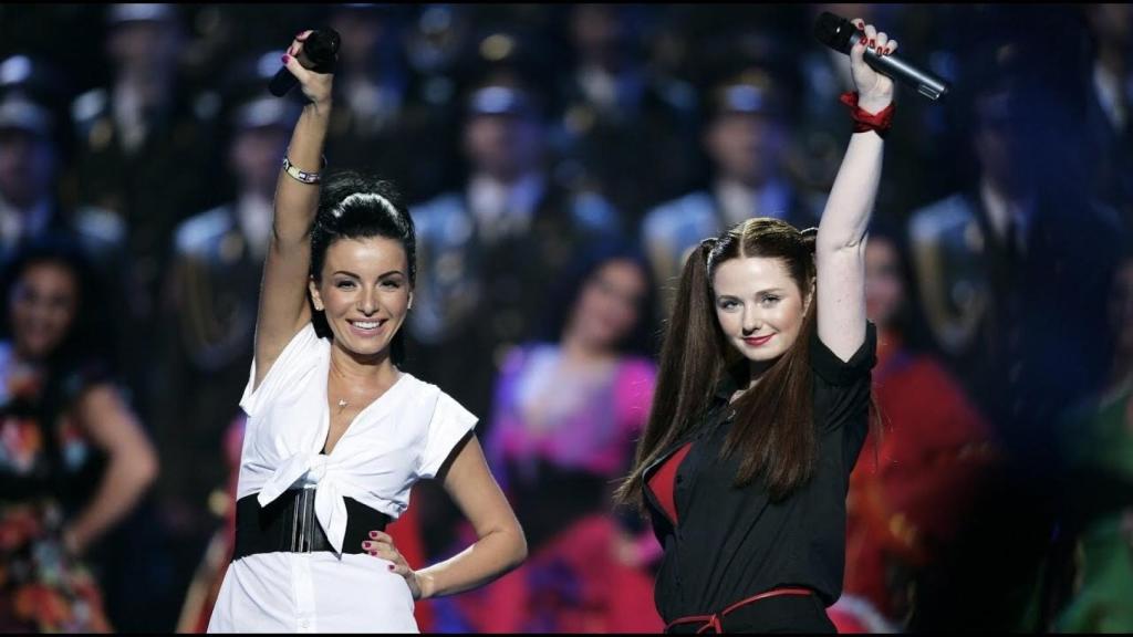 Lena Katina (dcha) era integrante de t.A.T.u junto a Julia Volkova.