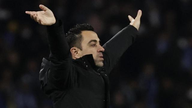 Xavi Hernández protesta una acción.