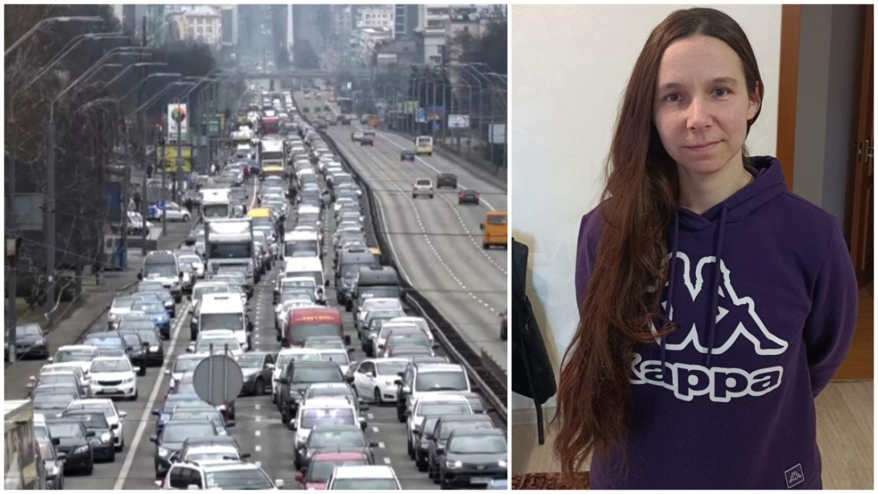 Susana, madrileña atrapada en Ucrania y las colas de coches Kiev.