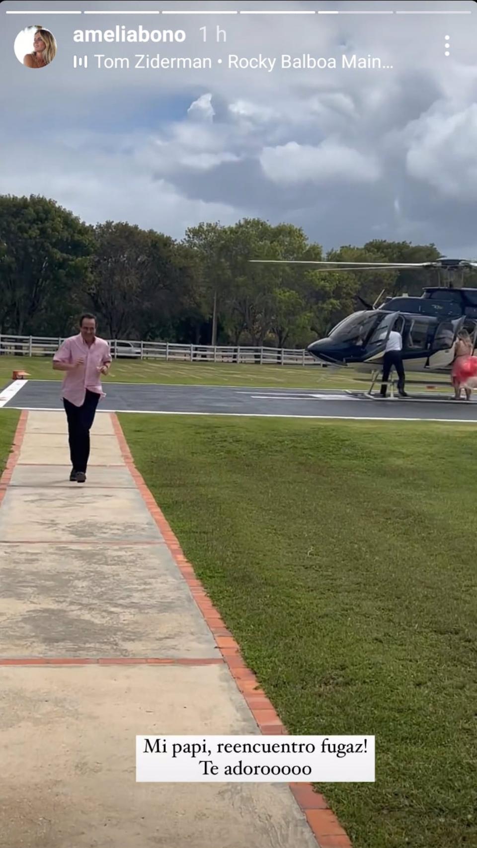 José Bono corre hacia los brazos de su hija Amelia
