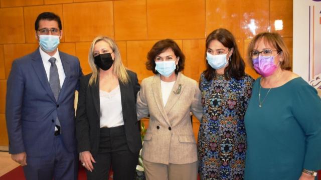 Carmen Calvo, este viernes en Ciudad Real.