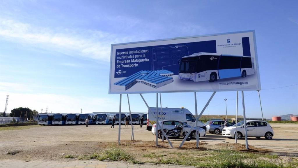 Parcela sobre la que se proyecta la construcción de las nuevas cocheras de la EMT de Málaga.