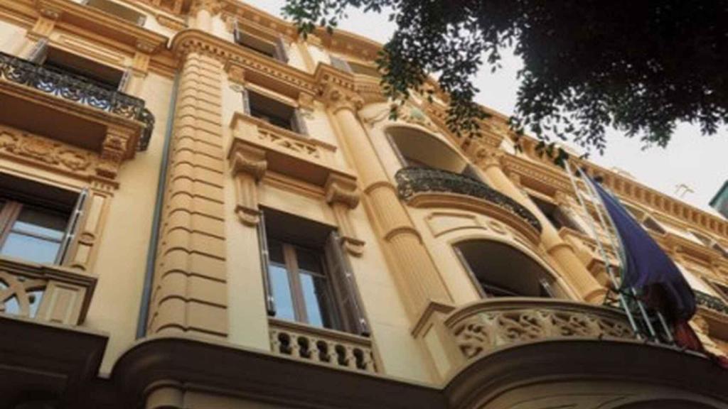 Fachada del Palacio de la Tinta, en Málaga.