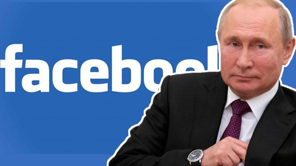 Logo de Facebook junto a Putin.