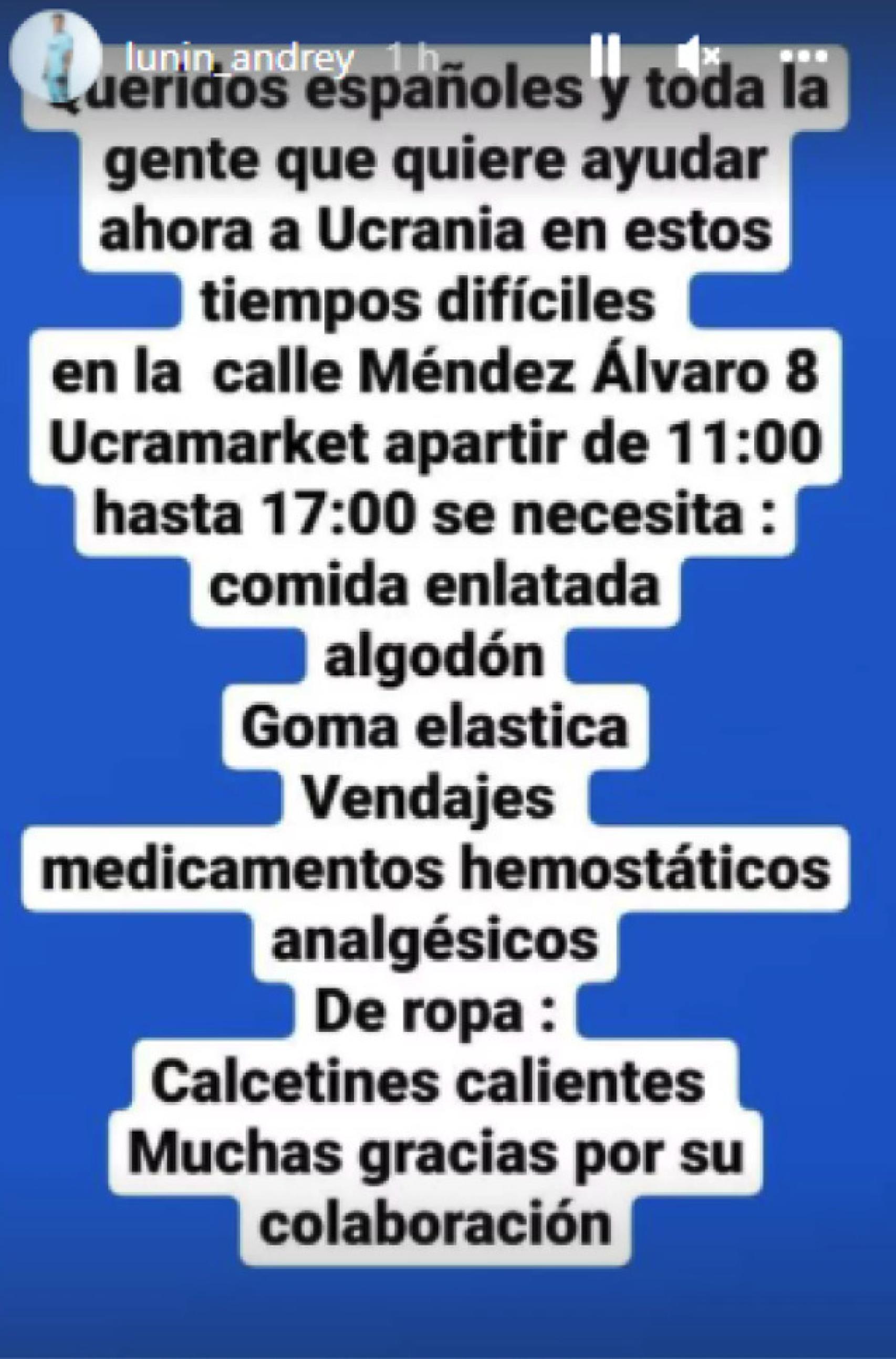 Llamamiento de Andriy Lunin