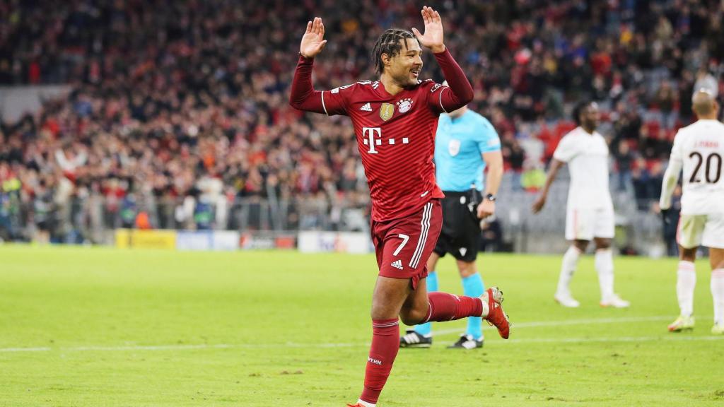 Serge Gnabry celebra un gol.
