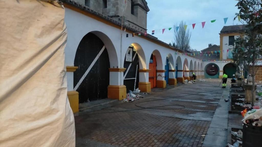 Servicio de limpieza del Carnaval de Ciudad Rodrigo