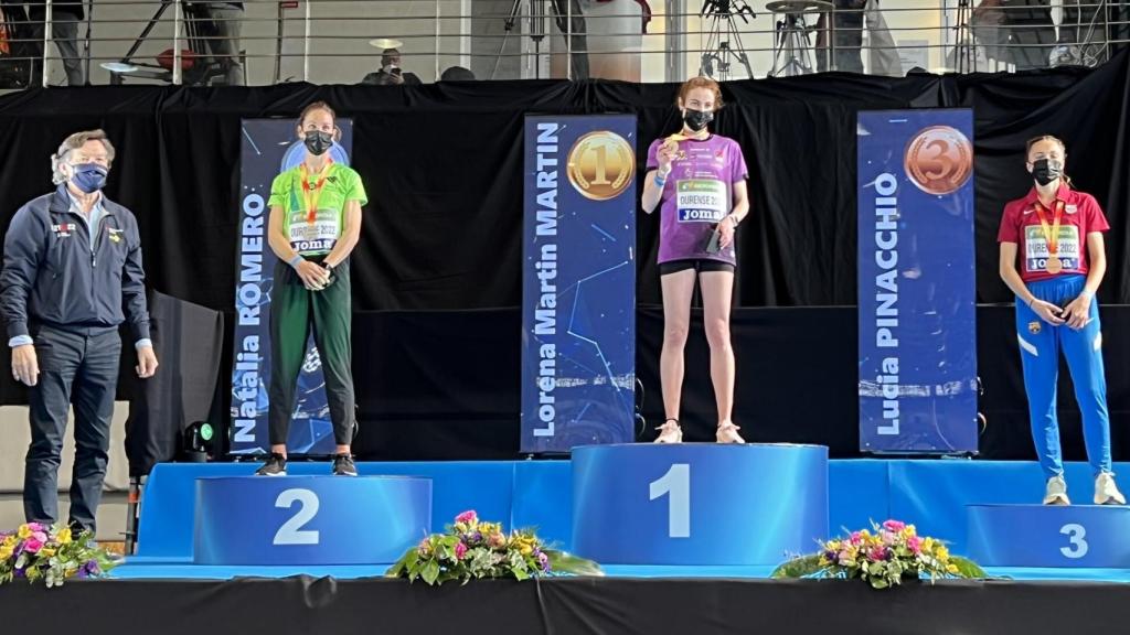 La peñarandina Lorena Martin en el podium