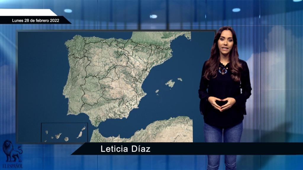 El tiempo para el lunes 28 de febrero.