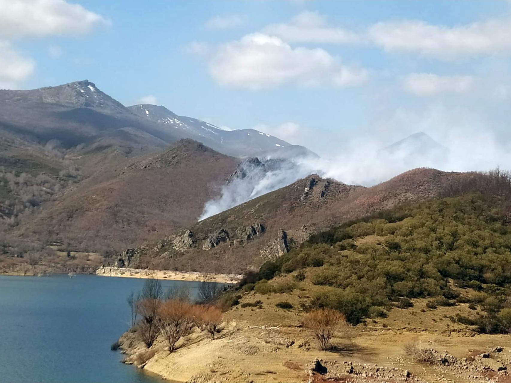 Zona de la Sena de Luna, donde se ha producido uno de los incendios