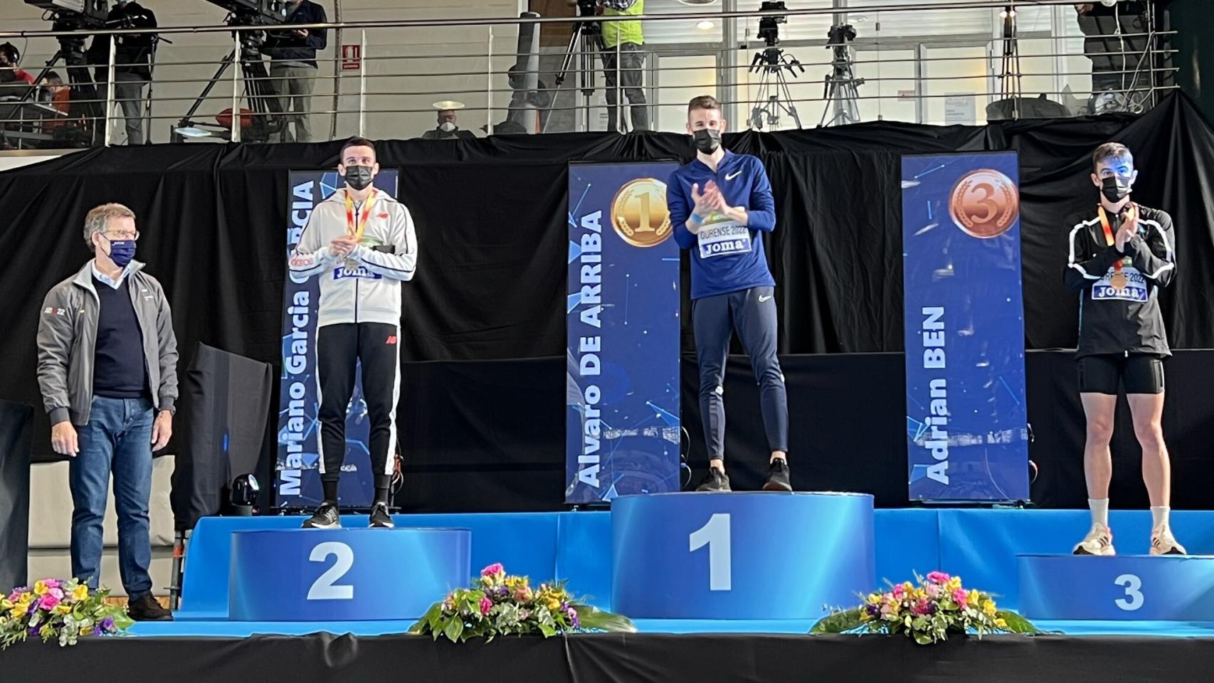 Álvaro de Arriba, en el pódium