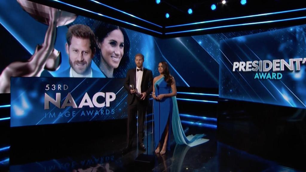 Los duques de Sussex en la 53 edición de los 'NAACP Imagen Awards' .
