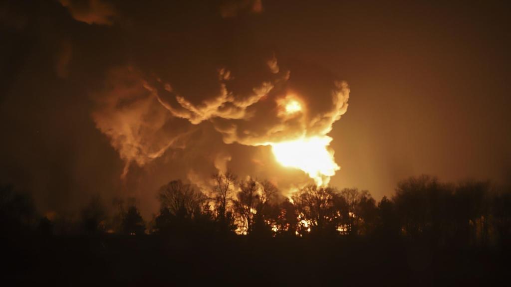 Un bombardeo en Ucrania.