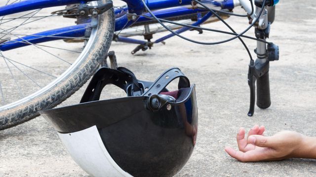 Imagen de un incidente con una bicicleta.