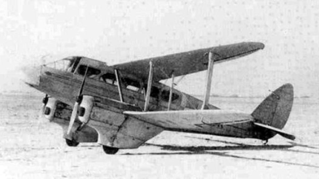 El avión Dragon Rapide.