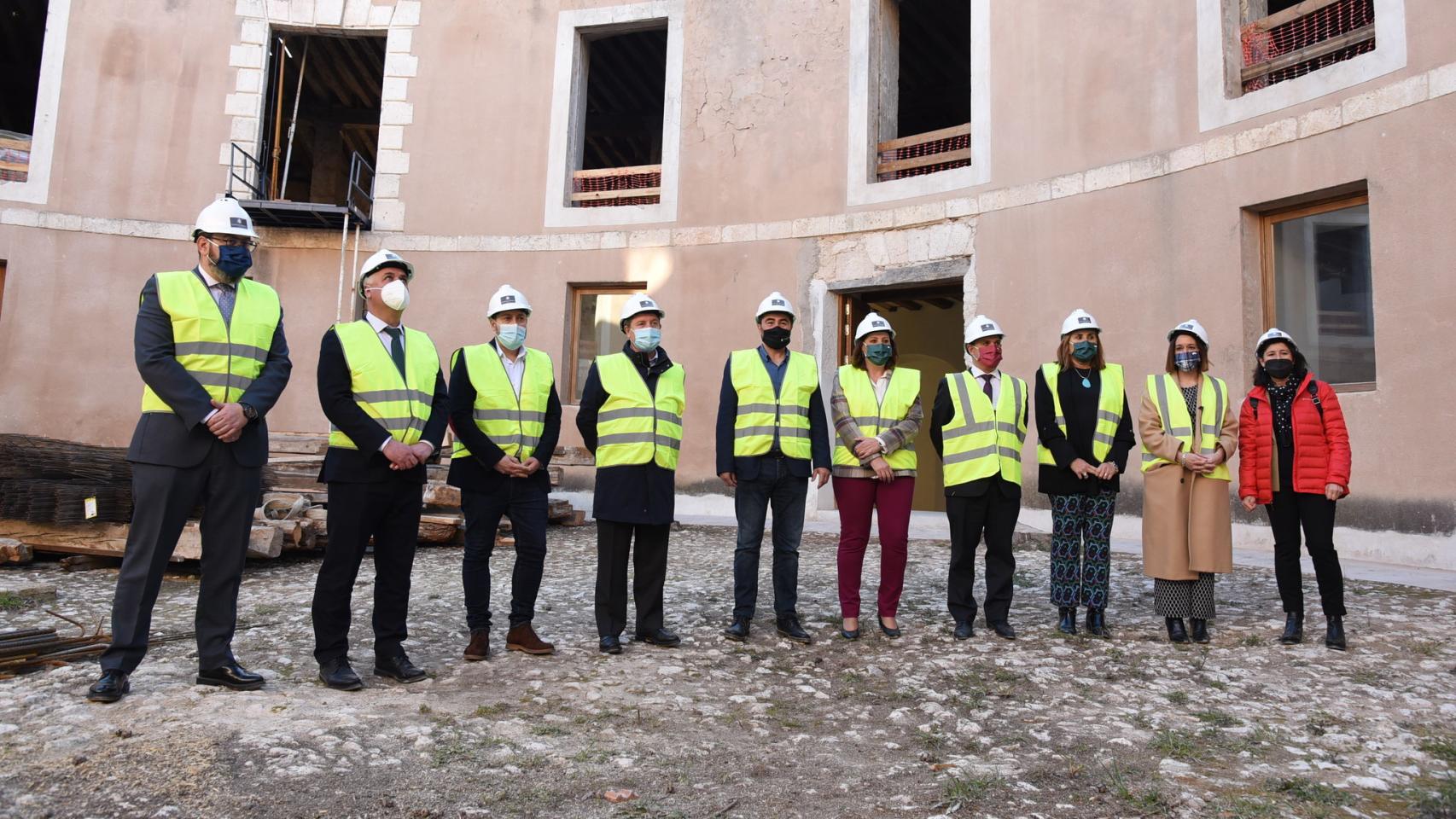 Visita a las obras de la Real Fábrica de Paños de Brihuega. Foto: JCCM