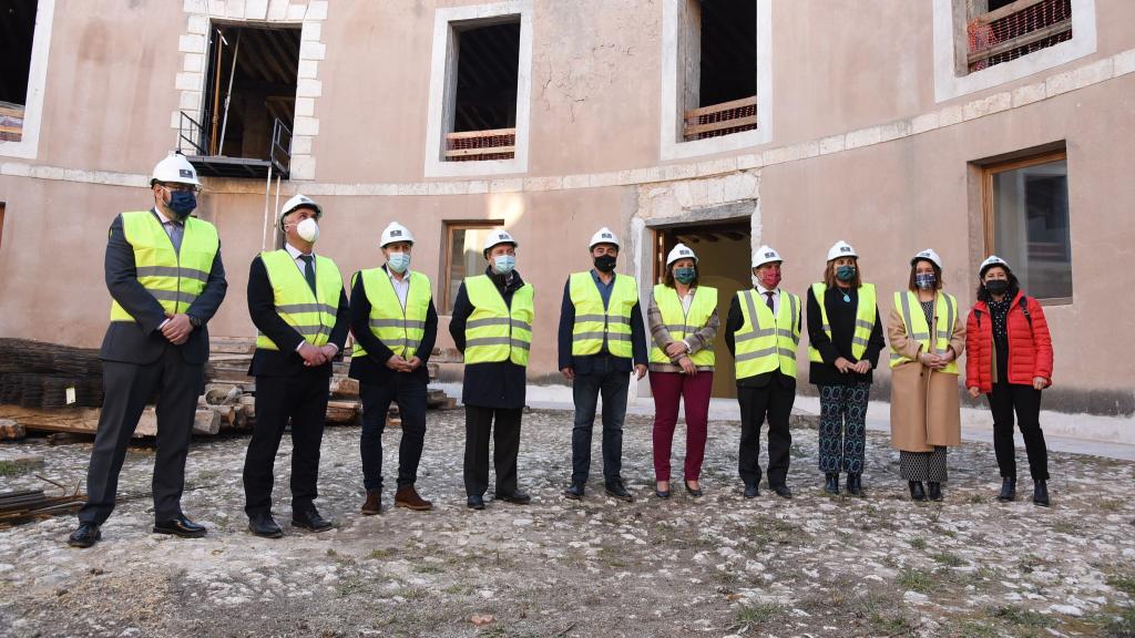 Visita a las obras de la Real Fábrica de Paños de Brihuega. Foto: JCCM