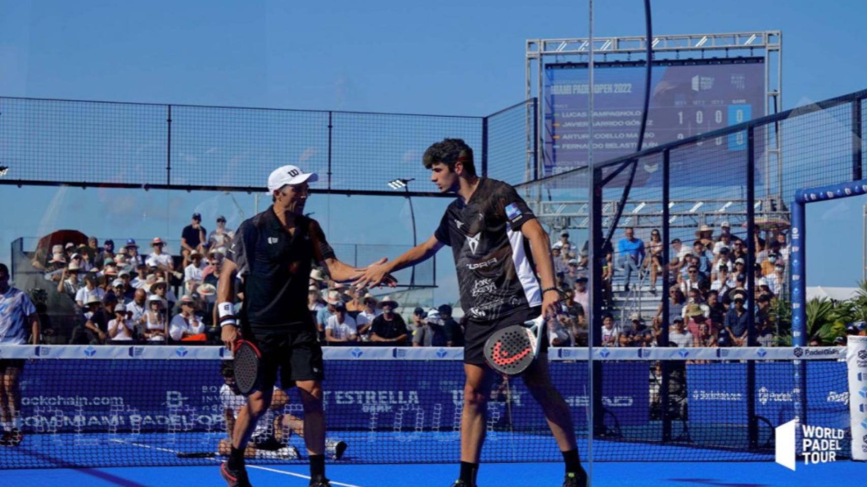 Fernando Belasteguín y Arturo Coello en la final de Miami