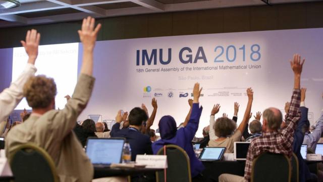 Reunión de la Asamblea General de la Unión Matemática Internacional en São Paulo en 2018.