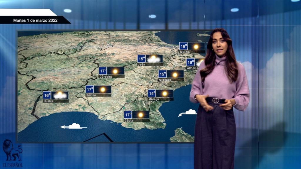 El tiempo para el martes 1 de marzo.