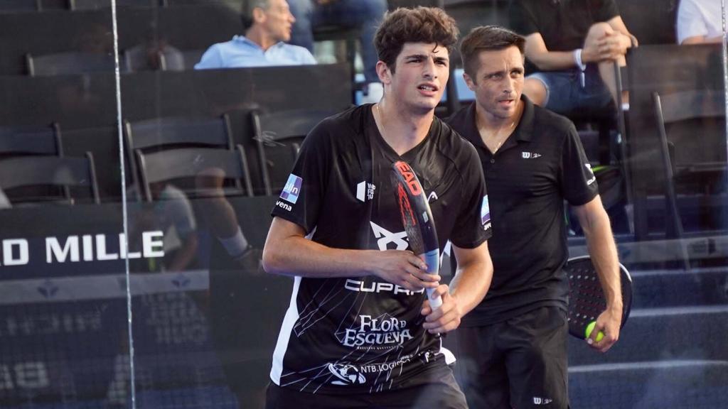 Fernando Belasteguín y Arturo Coello durante el Torneo de Miami 2022