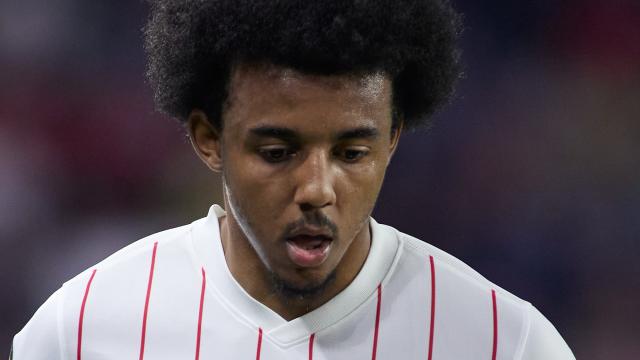 Jules Koundé, en un partido del Sevilla de la temporada 2021/2022