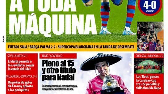 La portada del diario Mundo Deportivo (28/02/2022)