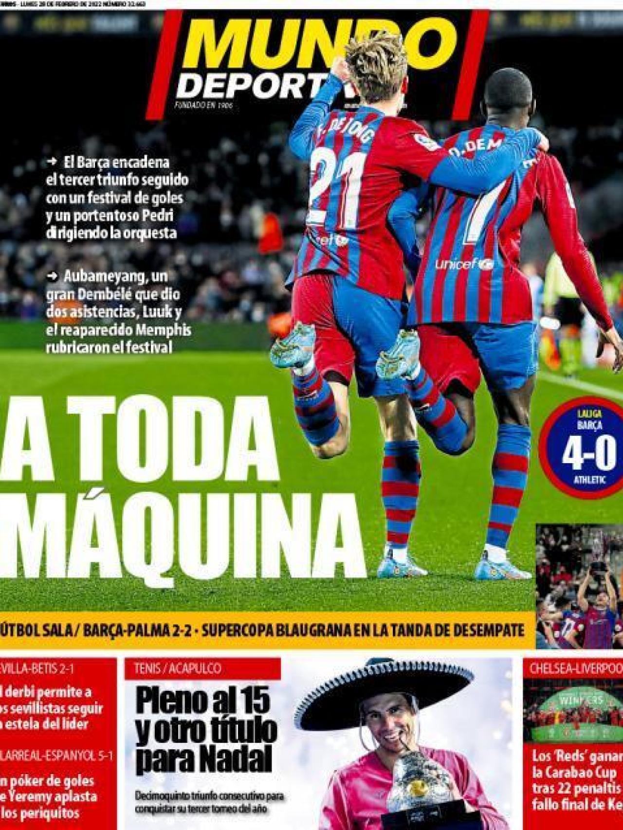 La portada del diario Mundo Deportivo (28/02/2022)