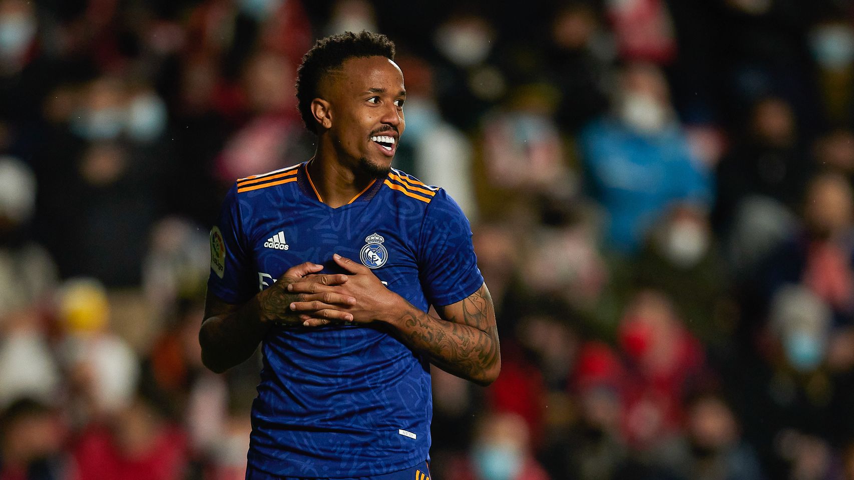 Eder Militao, durante el partido ante el Rayo Vallecano.